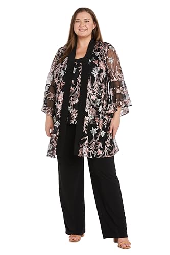 R&M Richards Women's Illusion Gleam Pantsuit4
