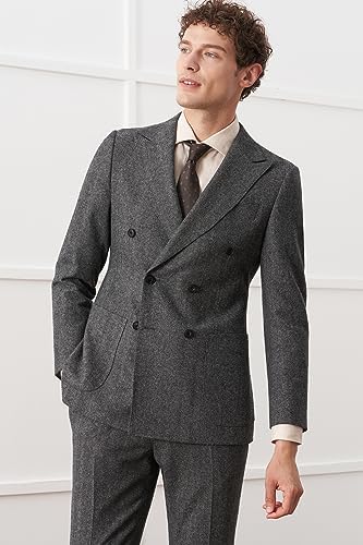 Amazon.co.jp: [Ulnomio] メンズ旅行宴会用ヘリンボーンダブルブレスト 