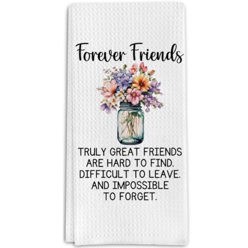 Forever Friends Gifts Kitchen Towels for BFF Besties Friendship Gifts Decorative Towels for Bar Kitchen Bathroom
