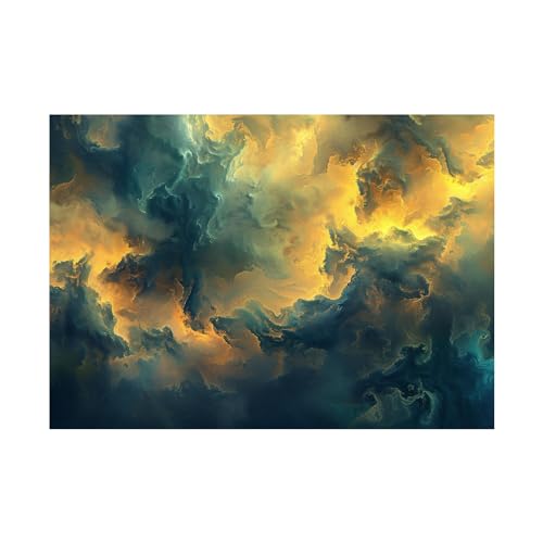 Cuadro de nube abstracta GFDJKHT en lienzo moderno de 80x120cm sin marco para salón y oficina