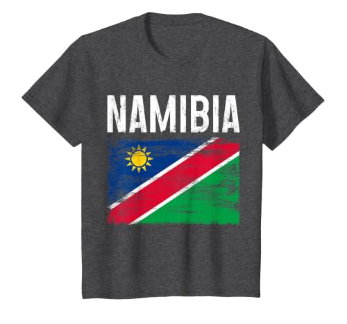 Namibia Pride Namibian Flag African Roots Heritage T-Shirt, Youth, Dark Heather Grey, 4T