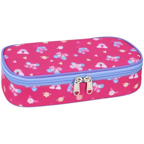 Image of Bagseri Pencil Case for Kids - Special Cute Pencil Pouch for Girls Large Capacity Pencil Bag Aesthetic Kids Pencil Box for School (Rose Pink Butterfly)