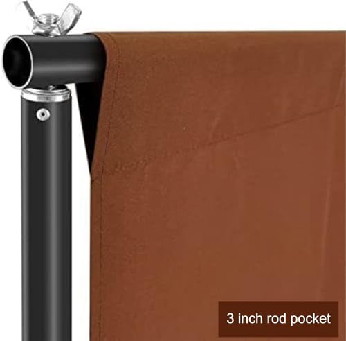 Image of HomeArt 8x14 Feet Brown Backdrop for Photography, Chroma Key Virtual Background Sheet for Photography Zoom Meeting, Cloth Curtain for Video Studio Streaming Gaming Photoshoot