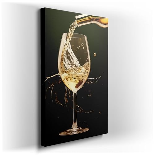 Wall Art. Elegant Pour Of White Wine, A Captivating Dance