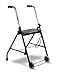 Aidapt Foldable Wheeled Walking Frame with Seat.Lightweight,Height Adjustable,Non-Slip Ferrules,Folds to 13cm Wide,Zimmer,Elderly,Disabled,Mobility Aid,Walker