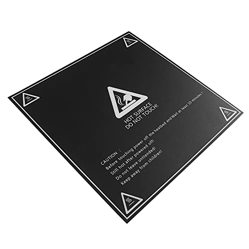 Lysee 3D Printer Parts & Accessories - 5PCS 214214mm Heat Coordinate Printed Hot Bed Surface Sticker Black - (Size: 300x200mm)