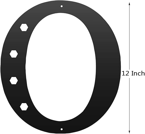 Miniatura 9 de Letras metálicas de 12 pulgadas para decoración de pared, letras colgantes negras, letras visuales 3D grandes del alfabeto moderno, decoración de