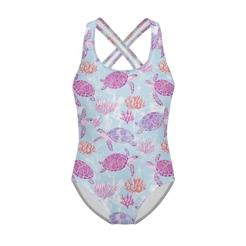 Image of Girls One-Piece Swimsuit for Swimming Lessons Beach Volleyball Pool Party Outdoor Training Quick Dry