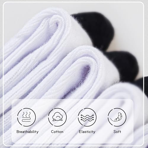 Image of DoSmart Kids Athletic Crew Socks Boys Girls Classics Cotton School Uniform Childs Sports Breathable Casual Socks 10 Pairs
