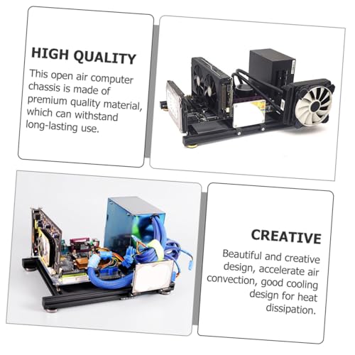 Soporte para CPU Abierto con Diseño Espacioso Negro miniatura 3