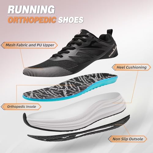Women's Orthopedic Road Running Shoes: Comfortable Arch Supports Plantar Fasciitis Orthotic Sports Athletic Sneakers, Casual Flat Feet High Arch Tennis Work Walking Shoes for Foot Heel and Pain Relief2