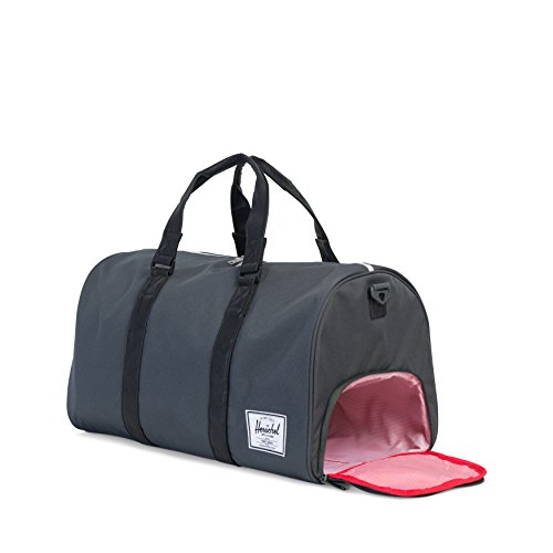 Image of Herschel Supply Co. Novel Duffle Bag, Dark Shadow /Black Synthetic Leather
