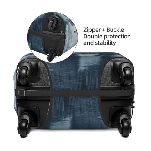 Polar Bears in Glaciers Durable Luggage Cover Suitcase Protector Anti-Scratch Luggage Cover Fits 18-32inch Luggage, Black, X-Large4