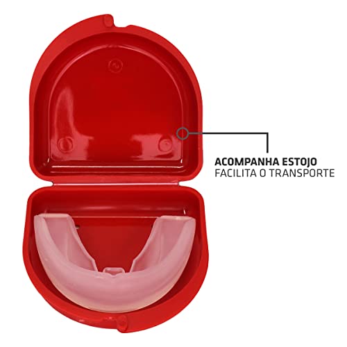 Muvin Protetor Bucal Profissional – Moldável – Com Estojo – Proteção - Lutas – Esportes de Contato -