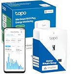Tapo P110M Smart Plug, WiFi Plug, Energy Monitoring, Electricity Usage Monitor, MATTER Certified, App Remote Control, Voice Control, Alexa Plug, Works with Alexa & Google, Away Mode, Compact Design
