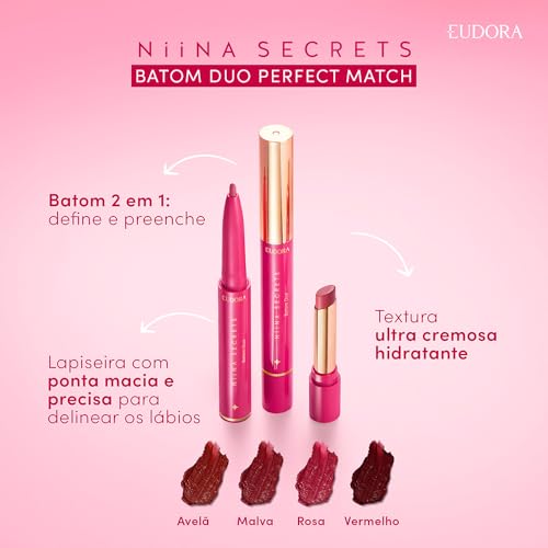 EUDORA NIINA SECRETS BATOM DUO PERFECT MATCH ROSA 1,65g