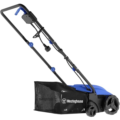 Westinghouse 13-Inch 12 Amp 2-in-1 Corded Lawn Electric Dethatcher and Scarifier with 8 Gallon Thatch Collection Bag, 4-Position Depth Adjustment, Foldable Handle, for Lawn, Yard and Grass - Image 8