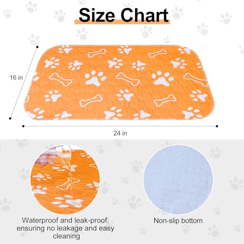Image of BEAUTYZOO 6 Pack Washable Pee Pads for Dogs, Reusable Puppy Pads for Potty Training, Waterproof Super Absorbent Whelping Pads Mats Non Slip Against Urine for Small Medium Dogs Cats, 16 inch x 24 inch
