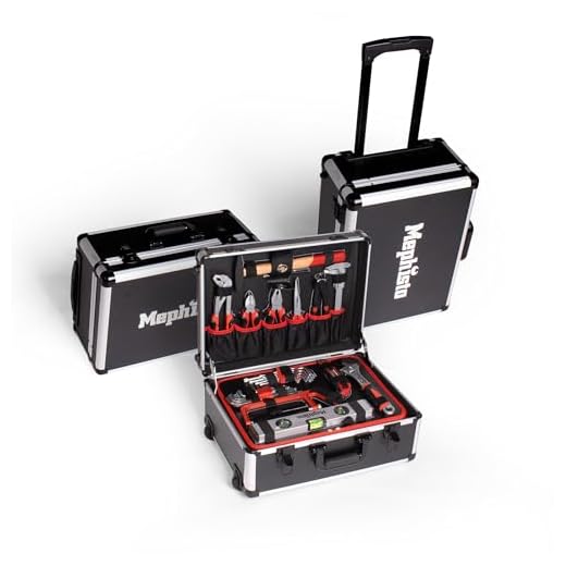 Jonesborough 1/4 Zip Sweat Grey Size L 8 Mephisto Premium XXL Werkzeugkoffer - Werkzeugtrolley - Werkzeugset mit GS und VDE zertifiziertem Chrom- Vanadium Werkzeug bestückt Bitaufsatzadpter, Elektrikerschraubendreher uvm.