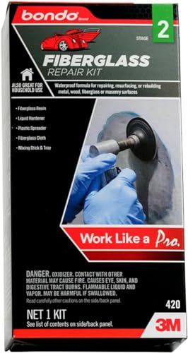 3M Bondo Fiberglass Resin Repair Kit, 00420, 0.45 Pint Each (Pack of 2) – All-in-One DIY Waterproof Multi-Surface Repair Solution for Automotive, Marine & Home Use - image 2