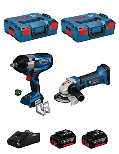 Bosch Kit BK217 (Atornillador de Impacto GDS 18V-1000 C + Amoladora GWS 18-125 V-LI + 2 baterías de 5,0 Ah + Cargador + módulo GCY42 + 2 L-Boxx 136) Cover