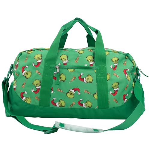 Bolsa esportiva com personagens, bolsa de viagem do pijama de 40,6 cm para meninas, bolsa de fim de semana, bolsa de dança, Verde, Duffle