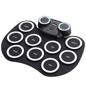 Elektronisch Drumstel Electronic Drum Set 9-Piece Flashing Light Bluetooth Draagbare opvouwbare beginnerspad voor…