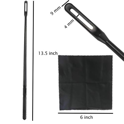 image for LeonBach 4 Sets Flute Cleaning Rod and Cloth, Flute Cleaning Kit Flute
