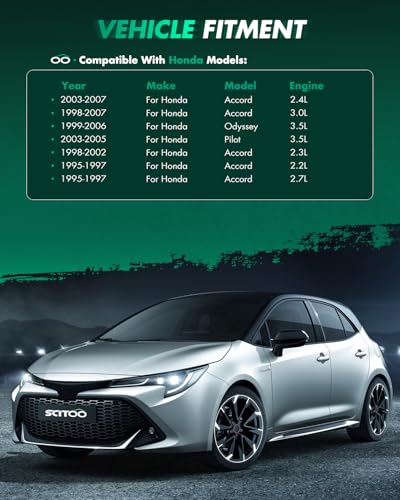 Image of SCITOO Starter Motor 17728N SM442-01 SMU0004 for Acura CL 1998-1999 3.0L Mdx 2001-2002 3.5L TL 1999 2004-2006 3.2L for Honda Accord 1998-2007 3.0L Odyssey ‎1.6kW /12 Volt CCW 9-Tooth Pinion