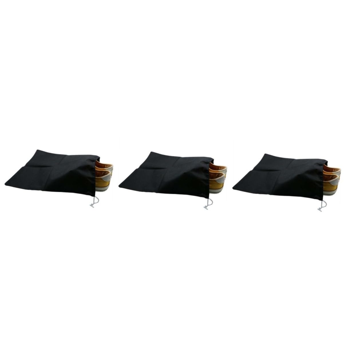 3stücke Pack Von Praktischen Schuhbeuteln Stoff Für Und Camping Und Staubdicht Schwarz Schutz Aufbewahrung Ihrer Schuhe