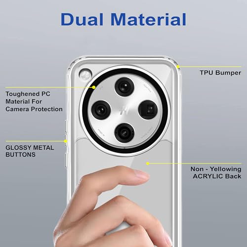 Image of Zapcase Back Case Cover for Oppo Find X8 5G | Compatible for Oppo Find X8 5G Back Cover | Case Cover with Camera Protection | (TPU + PC | Transparent)