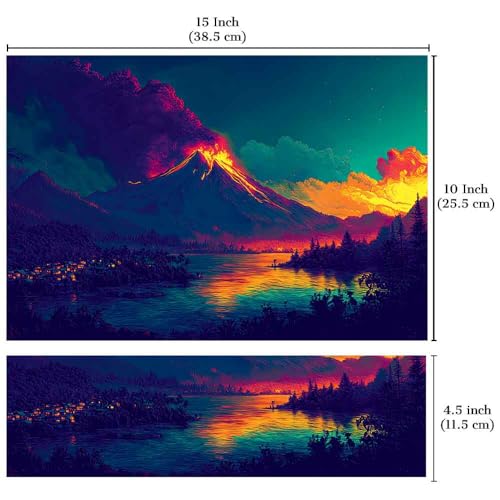 Image of Full Laptop Skin Stickers HD Quality Sticker for Laptops Upto 15.6 inch (Dustproof|Waterproof|Scratchproof|Reusable) - BE Volcano FL