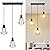 LTBLIGHT 3-Light Black Pendant Light Fixture, Industrial Hanging Lighting with 1.2m Adjustable Cord, Ceiling Lamp for Kitchen Bedroom Hallway Dining Room E26 Base (Bulb Not Included)