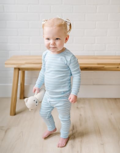 moimoln Stripe Pajamas Set 12M-8Y Ribbed Unisex Baby & Toddler, Soft Viscose, Snug-Fit, Everyday Sleepwear2
