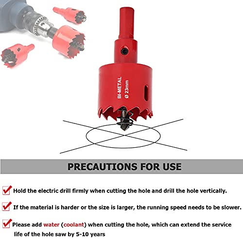 SagaSave 23mm HSS Bi-Metal Hole Saw with Corn Hole Drilling Cutter - Image 4