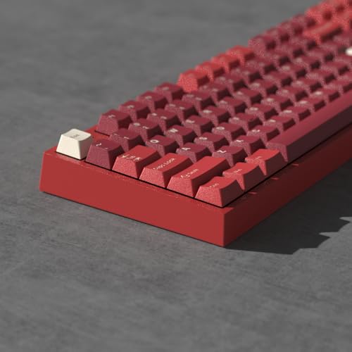 Image of Red Dye-sub Keycaps, 163 Keys Cherry Profile, Double Shot Keycaps Set, Custom Key caps for MX Switches Mechanical Keyboard(Jamon)