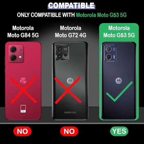 Image of amazon basics Basic Case for Motorola Moto G53 5G (Polycarbonate, Thermoplastic Polyurethane Black)
