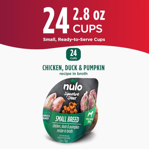 Image of Nulo Small Breed Dog Signature Stew Chicken, Duck, & Pumpkin in Broth, 24 x 2.8 oz Cup