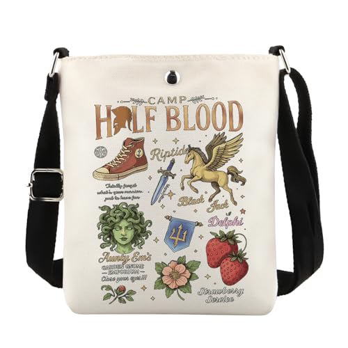 Sac à bandoulière pour amoureux des livres et fans de la mythologie grecque style messager