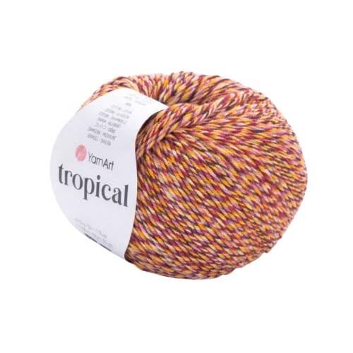Image of YarnArt Tropical Sport Yarn - 55% Cotton, 45% PAC - Multicolor Knitting & Crochet Yarn - 50g (174 yds) | Soft, Durable & Lightweight | Perfect for Amigurumi, Clothing & Accessories (613)