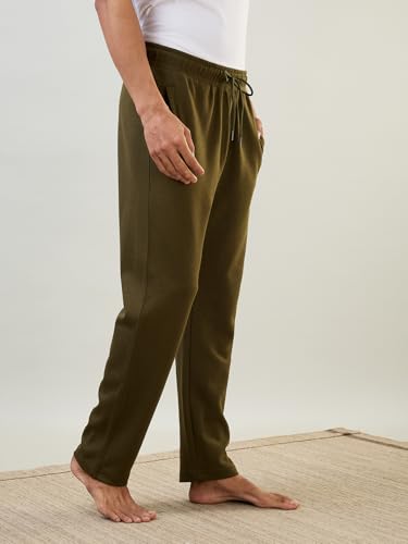 Image of Raymond SleepZ Men Regular Fit Solid Pattern Cotton Polyester Blend Trackpant