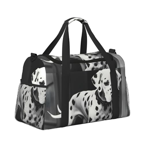 Dalmatian 1 print Carry on Luggage for Women Men Shoulder Weekender Crossbody Bag for Yoga Travel Must Haves3