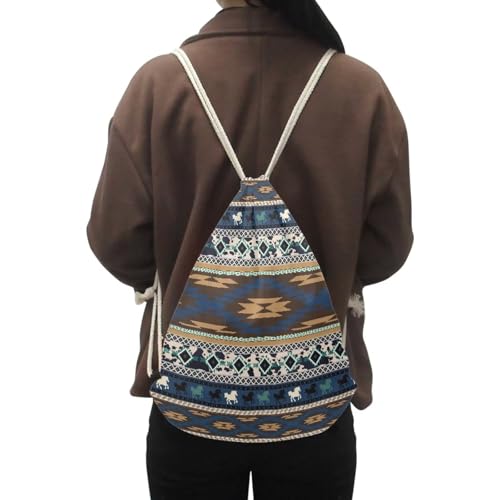 Aztec Style Drawstring Bags Unique Party Favors Bag String Bags Small Cinch Bags Candy Snack Storage Bag Travel Camping Drawstring2