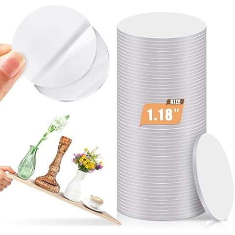 Gilprop 50 Pcs Extra Large Putty Museum Clear Putty Earthquake Putty Removable Putty Strong Double Sided Tape for Poster Fixed Picture Decor Glass Bottle Ceramic Tiles Wood Marble(1.18") Cover