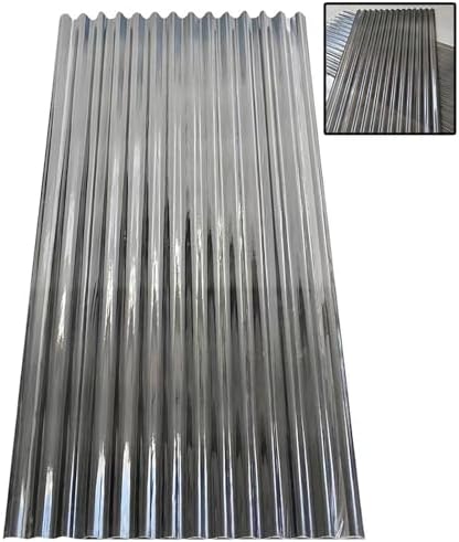 C Roofing Panel 1mm Corrugated - 5pcs Lightweight Cladding & Wall Sheeting, Easy-Cut Daylighting Panels for Greenhouses, Sheds & Roofs, Durable Roofing Sheet