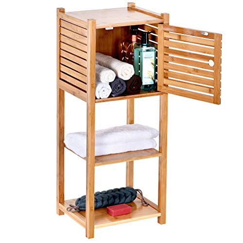 ToiletTree Products Bambus-Badezimmerschrank - freistehender Organizer aus Holz Cover
