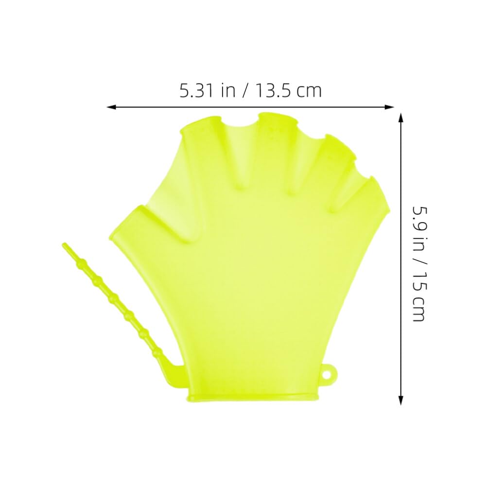 Happyyami 4pcs Silicone Swim Training Gloves for Boy Girl Webbed Water Gloves for Diving Water Sports Lightweight Breathable Design for Boys and Girls Swimming Accessory
