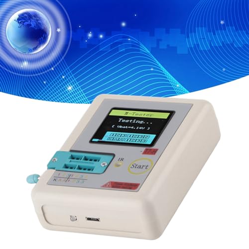 Image of Transistor Component Tester, Multifunction Automatic Calibration Graphic Display IR Decoder for Electronics Repair Hobbyists Black Rechargeable 1 Pack