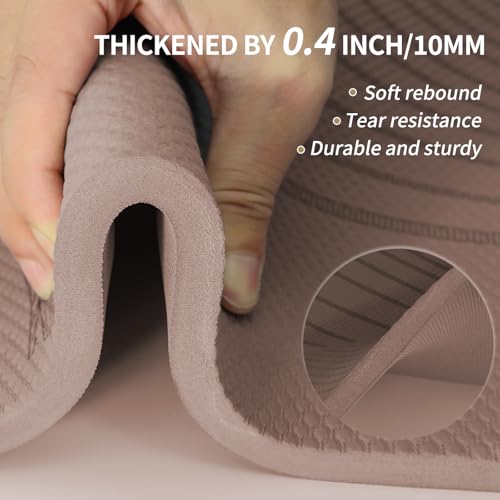 Image of PAIDU Large Yoga Mat 72 inchx36 inchx10mm Non-Slip Exercise Mat for Home Gym Studio