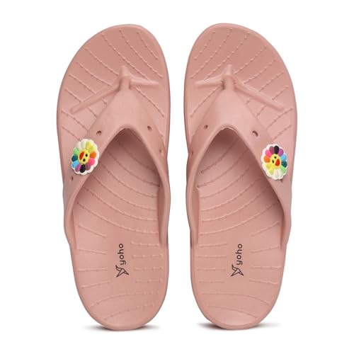 Image of YOHO Drizzle Soft Slippers for Women, Mild Acupressure, Lightweight, Anti Skid & Slip, Diabetic Footwear for Woman, Home Wear Bathroom Chappal for ladies | Waterproof Monsoon & Rainy Footwear
